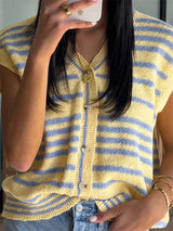 Knitted V-neck Outerwear Versatile Pullover Short-sleeve Cardigan