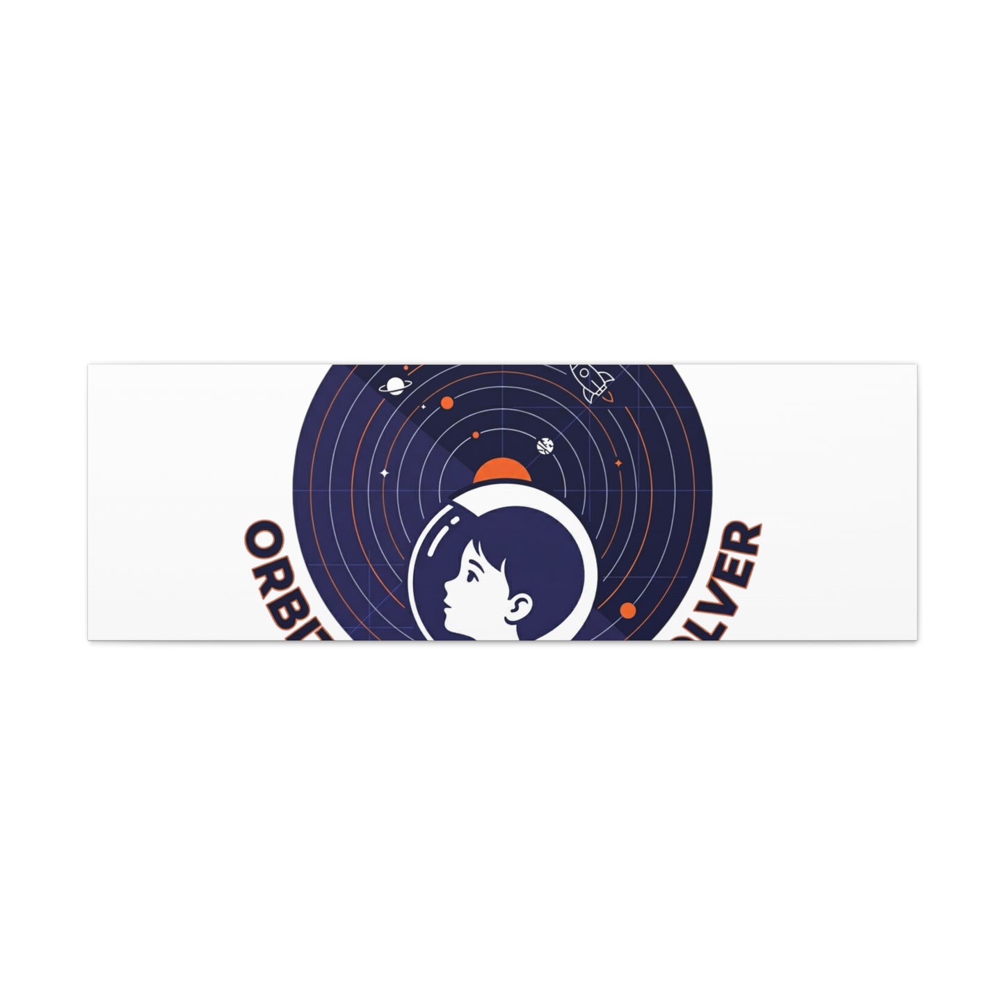 Orbital Problem Solver Canvas | space mission patch, astronaut art, cosmic science