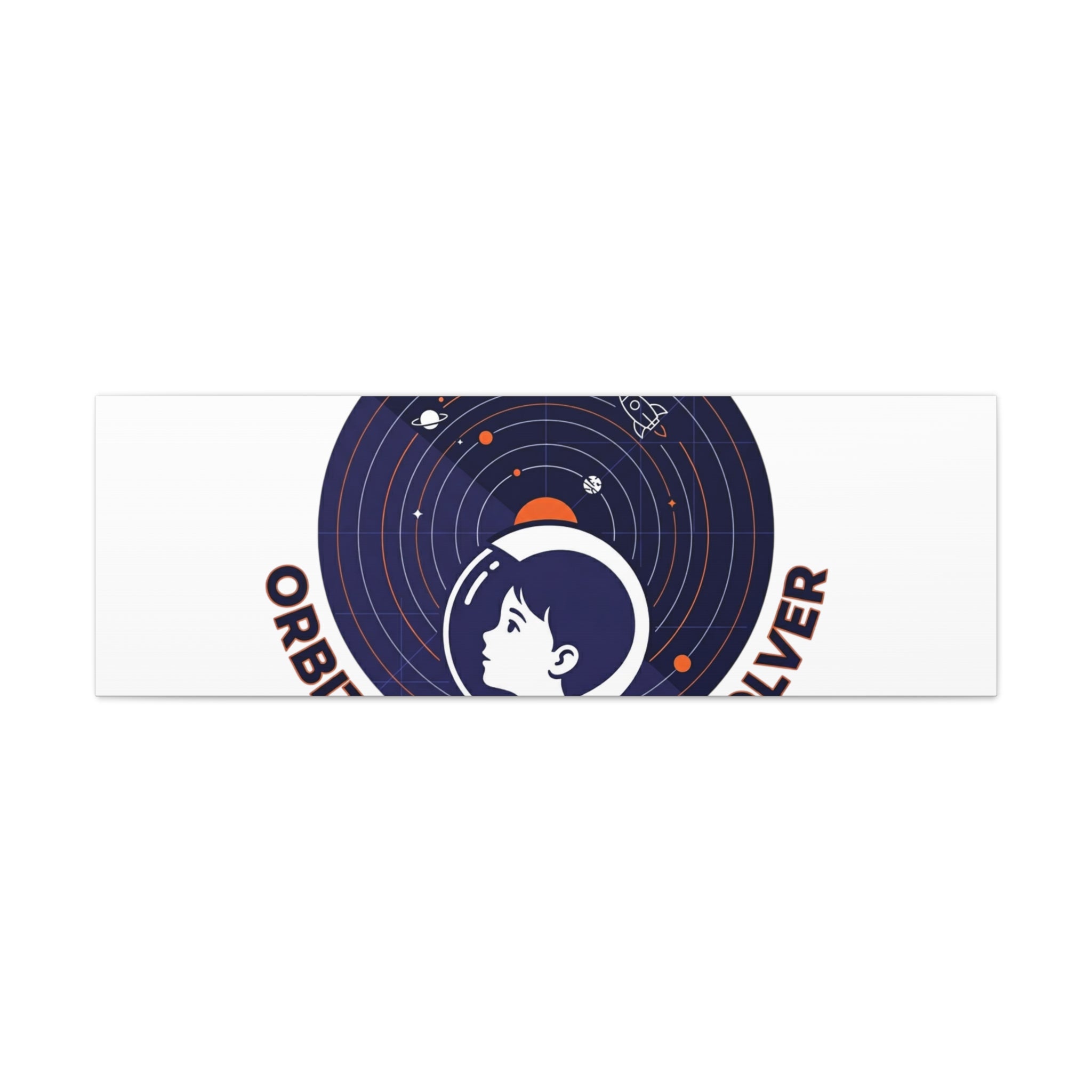 Orbital Problem Solver Canvas | space mission patch, astronaut art, cosmic science