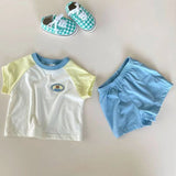 Summer Baby Short Sleeved Top Set For Boys, Children, And Girls