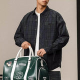 Men's Retro Casual Simple Plaid Shirt