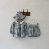 Autumn Baby Plaid Clothes Doll Shirt Suit