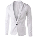 Stylish Casual Mens Blazer In Korean Style Slim-fit With A Single Button