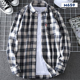 Springautumn Casual Thin Men's Plaid Shirt