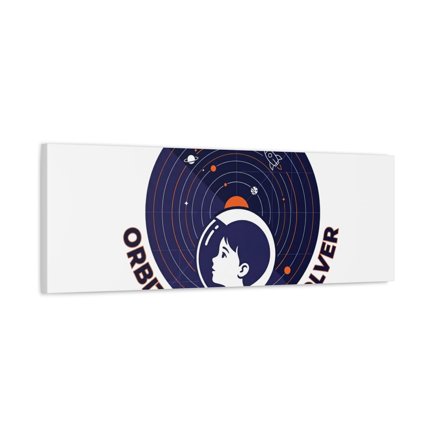 Orbital Problem Solver Canvas | space mission patch, astronaut art, cosmic science