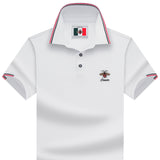 Embroidered Little Bee Short-Sleeve Lapel Polo Shirt