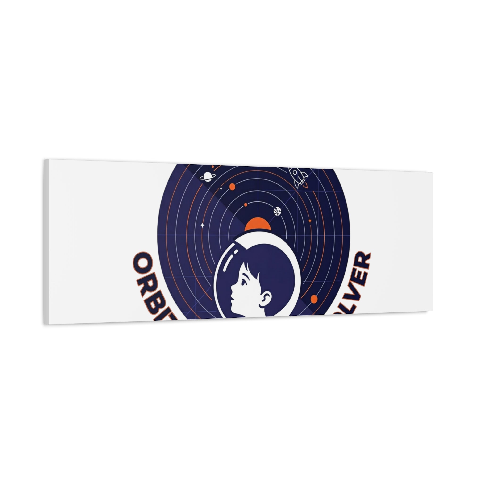 Orbital Problem Solver Canvas | space mission patch, astronaut art, cosmic science