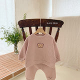 Autumn Style Children's Embroidered Bear Sweater