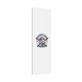 Patriotic Baseball Emblem Canvas | Vintage Red White Blue Baseball Wall Art