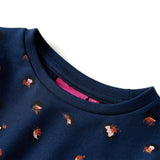 Children's dress with long sleeves, navy blue, size 116