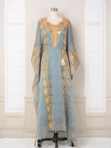 Long Robe And Long Skirt Embroidered Beaded Evening Gown Set Dress