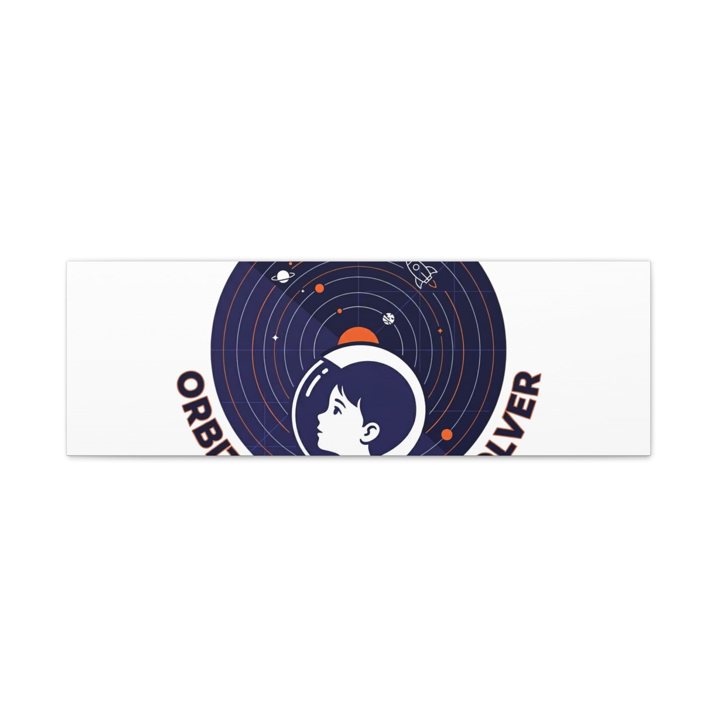 Orbital Problem Solver Canvas | space mission patch, astronaut art, cosmic science