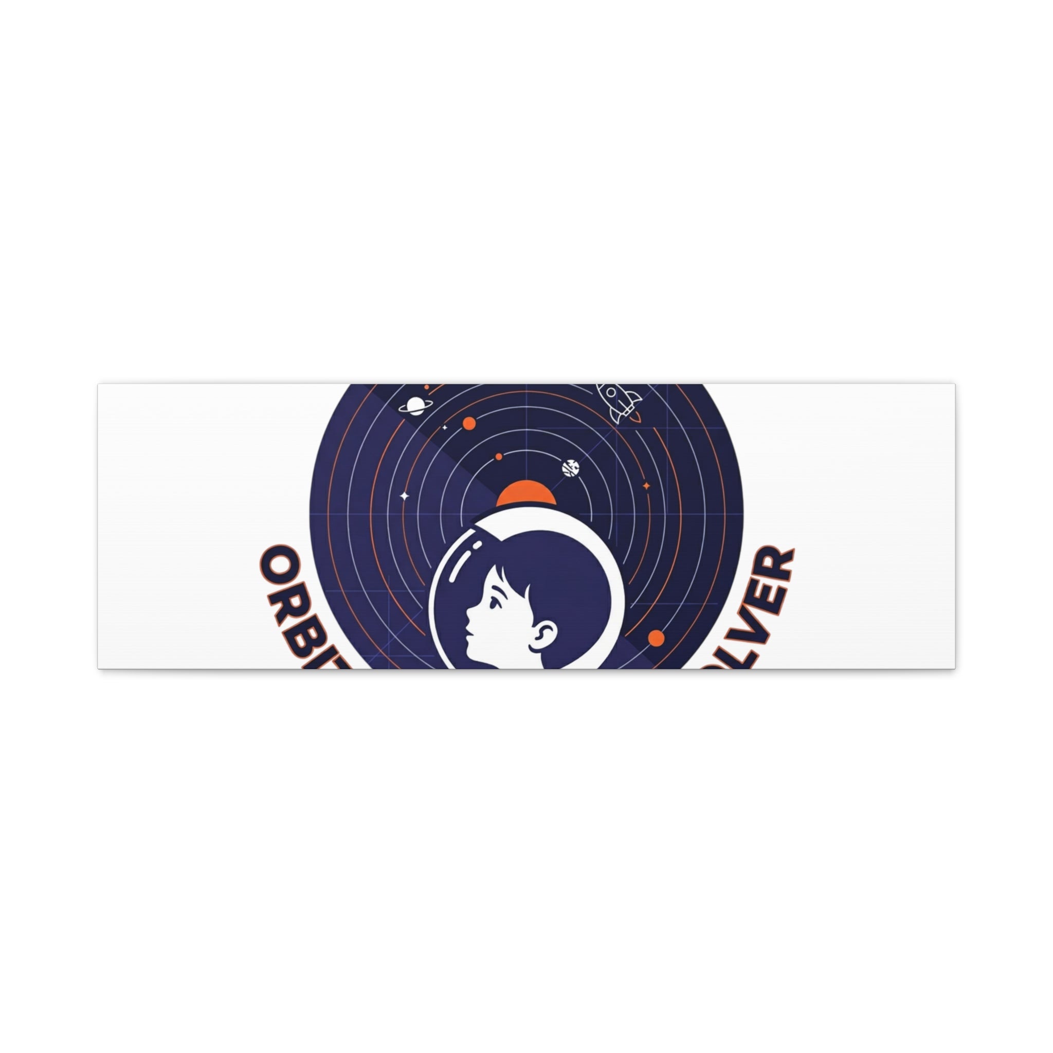 Orbital Problem Solver Canvas | space mission patch, astronaut art, cosmic science