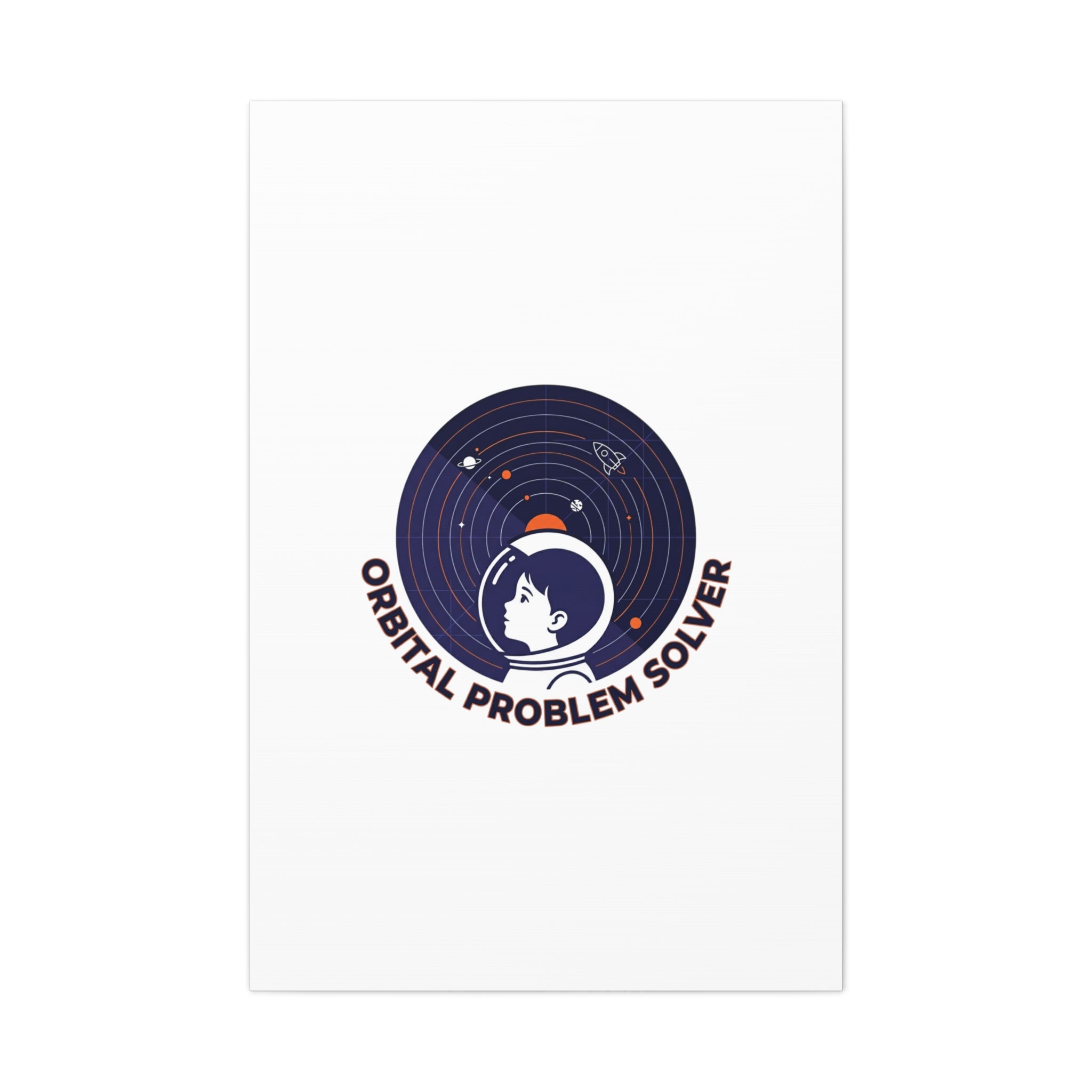 Orbital Problem Solver Canvas | space mission patch, astronaut art, cosmic science