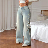 Casual Wide-leg Jeans Loose Fit