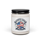 Patriotic Baseball Logo Candle | Soy Candle, Red White Blue Ballpark Aesthetic