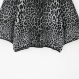 Jacquard wide sleeved knitted sweater