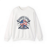 Patriotic Baseball Graphic Sweatshirt | vintage baseball graphic, red white blue shirt