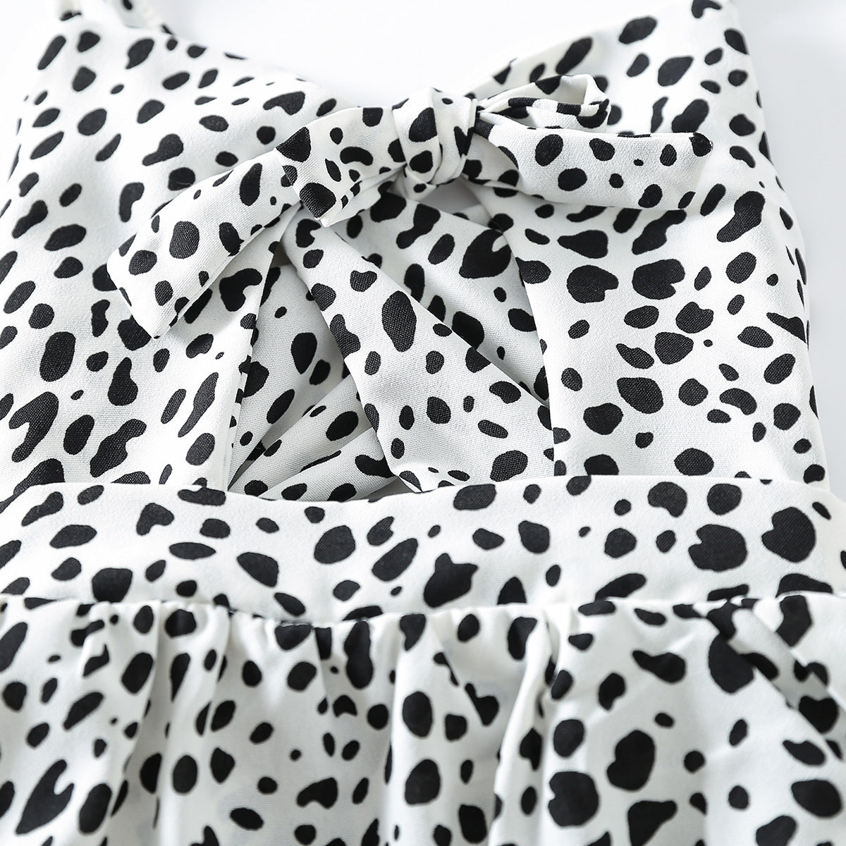 R Cotton Leopard Short Climbing Style Dress