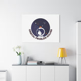 Orbital Problem Solver Canvas | space mission patch, astronaut art, cosmic science