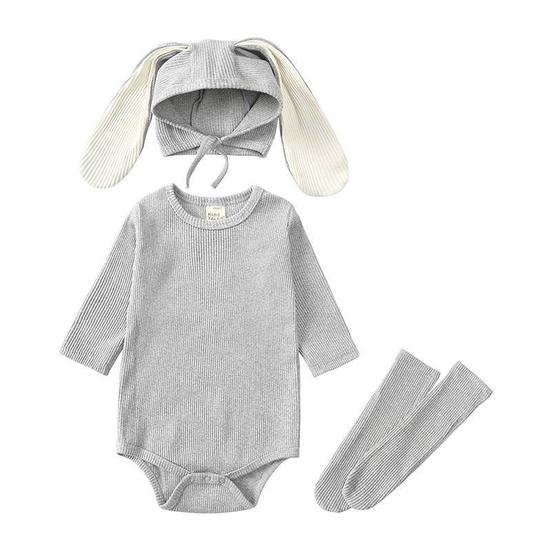 Rabbit Ears Long Sleeve Baby's Romper Romper Three Pieces