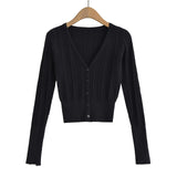 V-neck slim fit long sleeved top