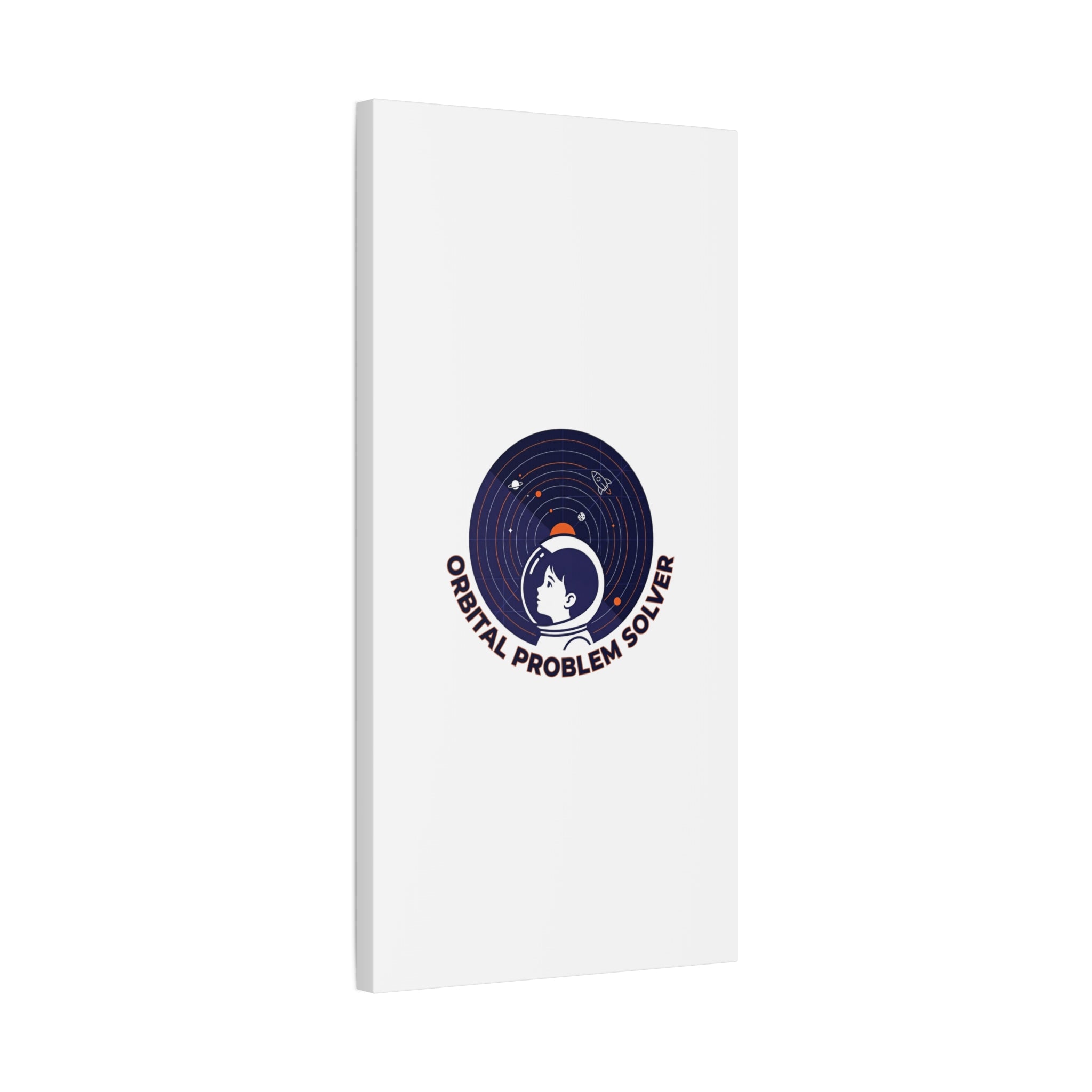 Orbital Problem Solver Canvas | space mission patch, astronaut art, cosmic science