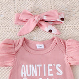 Cute Cotton Ribbed Sleeveless Set For Baby Girls