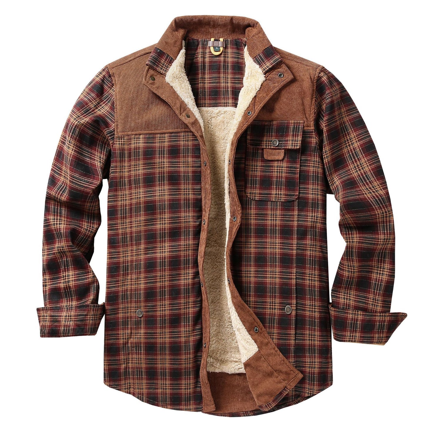 European-size Plaid Shirt Mens Outerwear