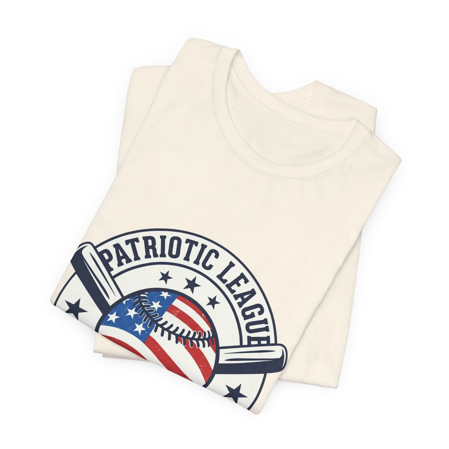 Patriotic Baseball Graphic Tee | Vintage Red White Blue Home Run Shirt