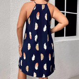 Fashionable Strap V-Neck Loose Dress For Women