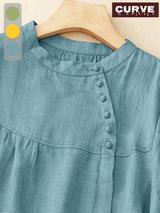Casual Style Five-Quarter Sleeve