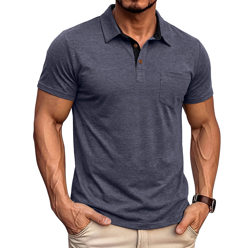 Men's Short-sleeve Lapel T-shirt Polo Shirt