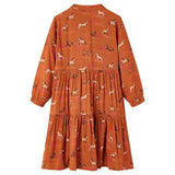 Children's dress cognac size 116