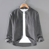 Mens Retro Corduroy Small Stand-Up Collar Shirt Jacket