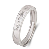 New Product Love Electrocardiogram Ring Love Ripple Ring Simple Japanese And Korean Style For Your Heartbeat Ring Douyin Same Style