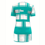 Casual Fashion Color-Block Digital Print Shirt Top