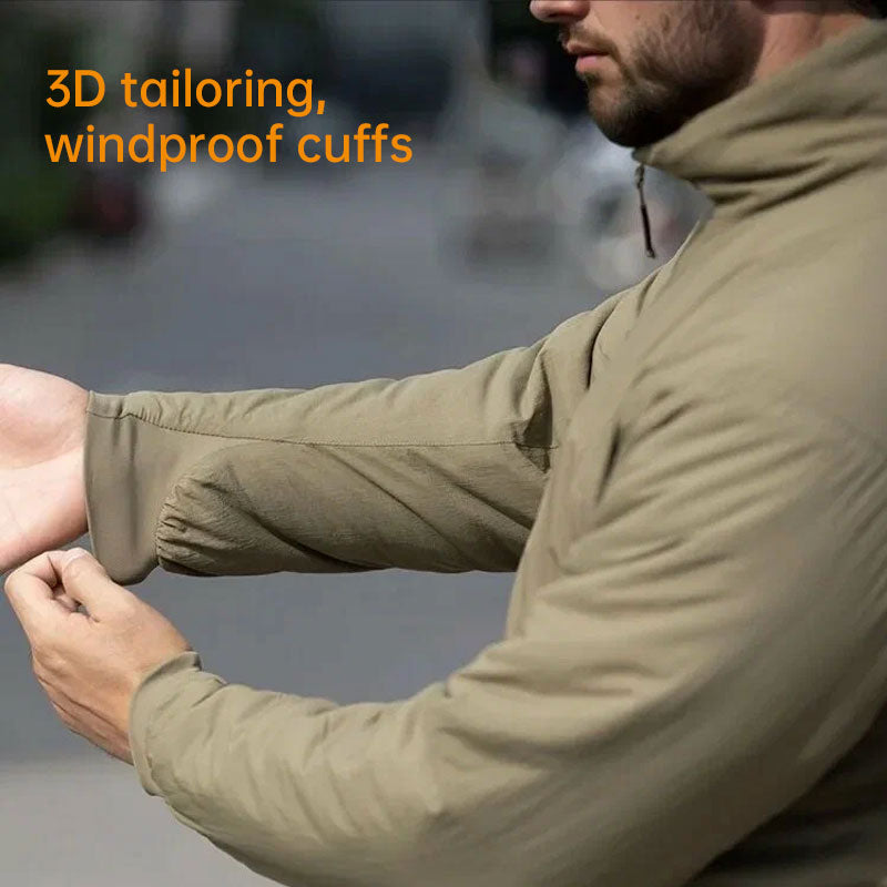 Men's Winter Warm Padded Jacket, Lightweight Hooded Tactical Parka, Outdoor Waterproof Windproof Cold-Weather Hiking Jacket.
