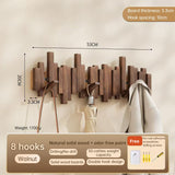 Solid Wood Hanger, Piano Key Wall Hook, Adhesive Back-of-Door Coat Hook, No Drill Entryway Organizer.