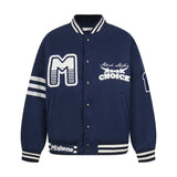 Heavy Embroidery Letter Baseball Jacket Men's Outerwear Padded Thick Single-Button Winter Loose Casual Cotton Jacket