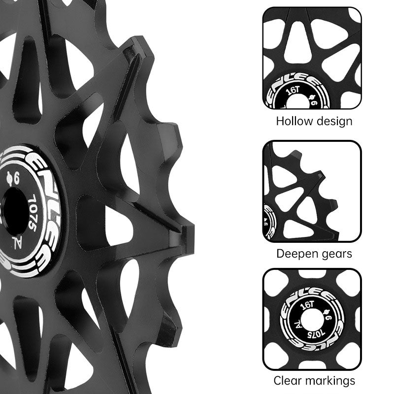 Bicycle Rear Derailleur Jockey Wheel Ceramic Bearing Aluminum Alloy 10T 12T 14T 16T Positive Negative Tooth for MTB Road Bike