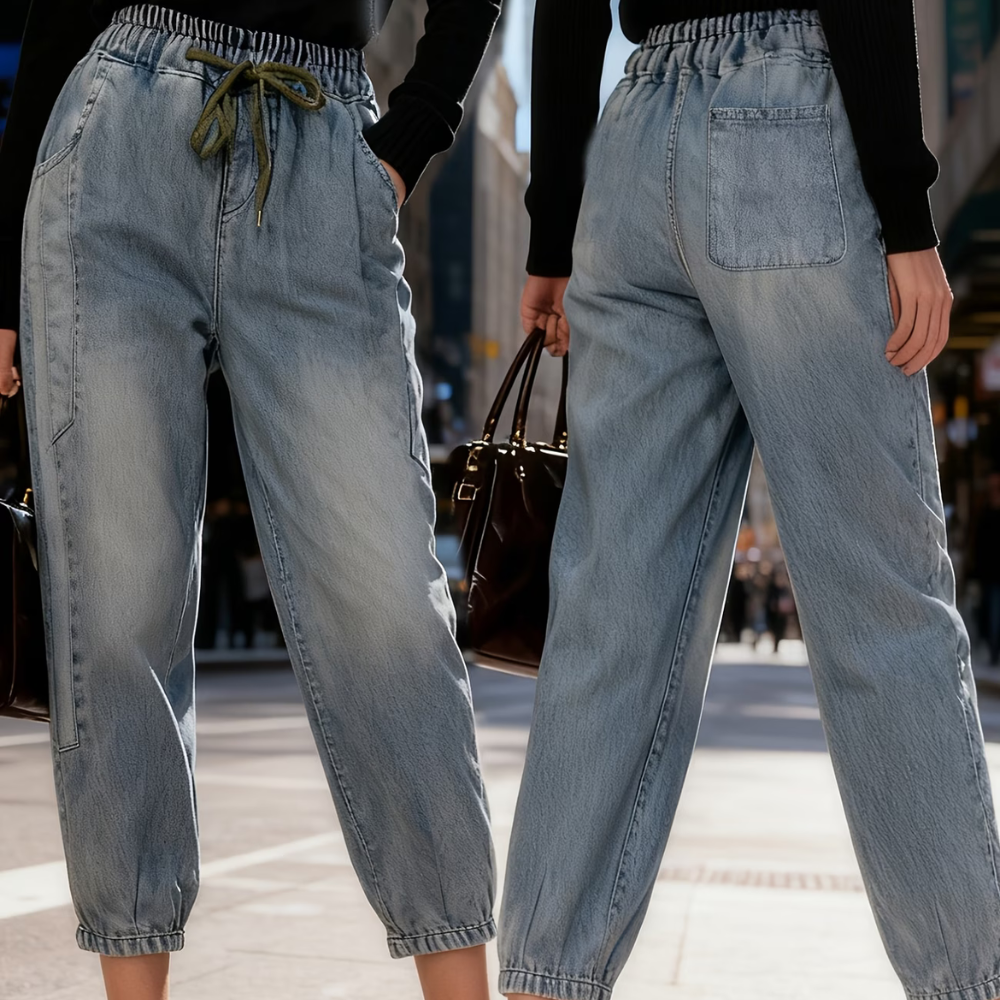 2025 Spring/Autumn Vintage Distressed Jeans