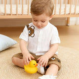 2pcs Boys' Summer New Wave Stripe Pants Set