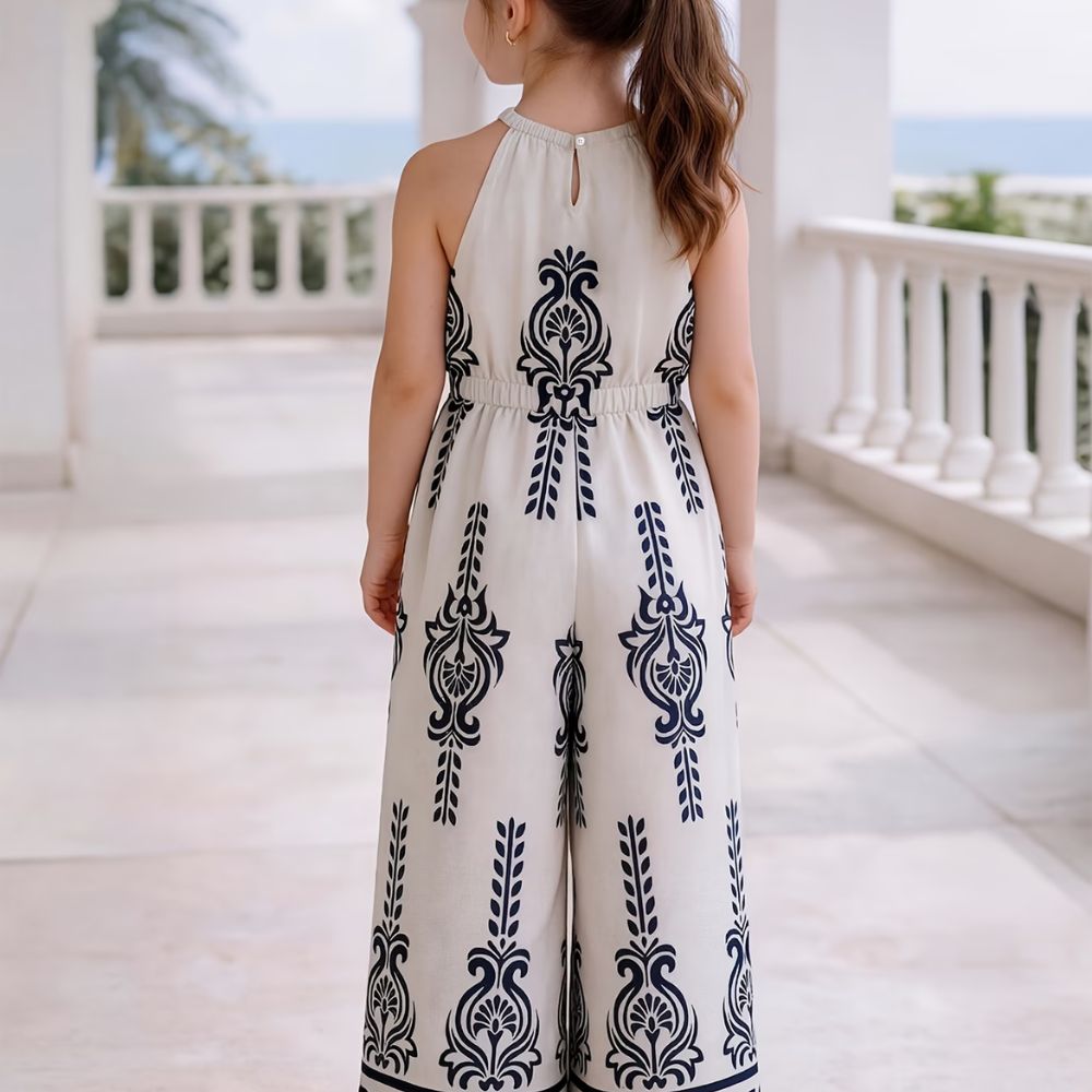 Summer New Girls' Jumpsuit with Rich Bohemian Vacation Style
