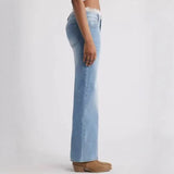 Womens Stylish Lace-trimmed Stretch Denim Jeans