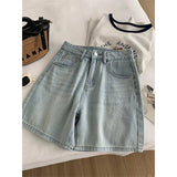 Designer Bow-Embroidered Denim Shorts For Women