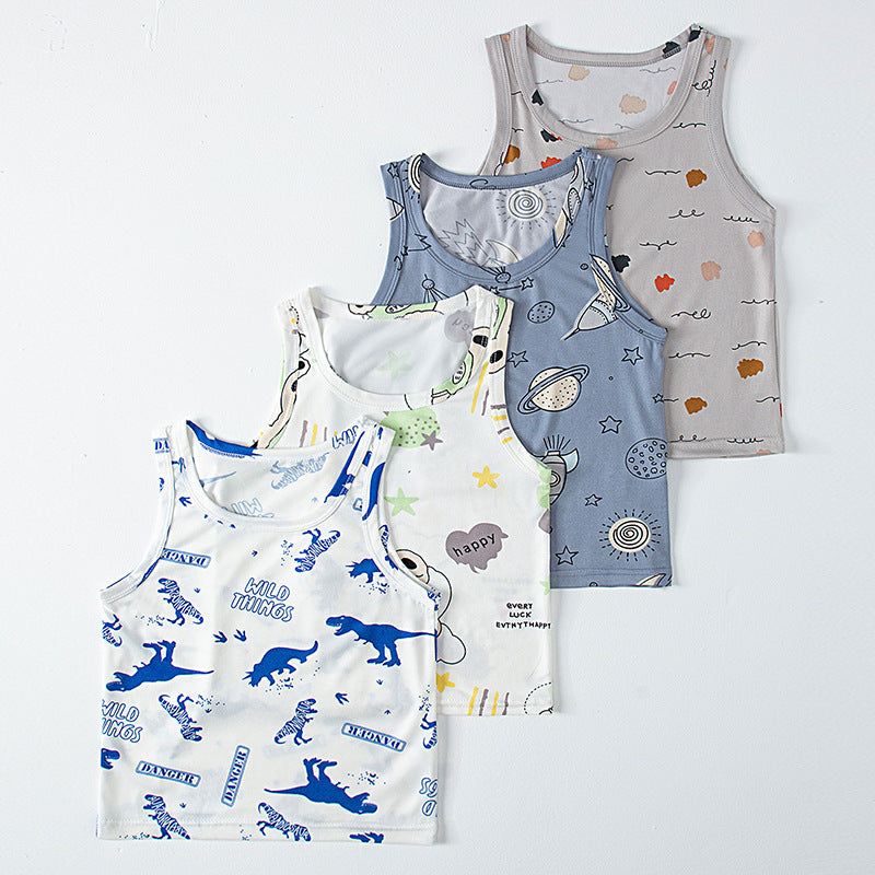 Thin Vest For Boys And Girls Comfortable Casual All-match Sleeveless Waistcoat