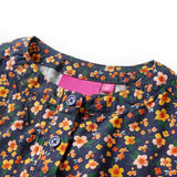 Children's dress with long sleeves, navy blue, size 104. Children's dress with