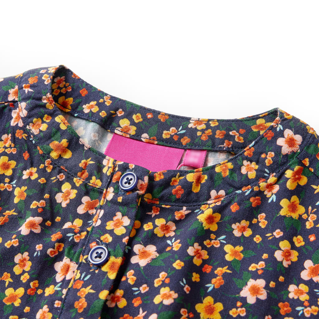 Children's dress with long sleeves, navy blue, size 104. Children's dress with