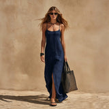 Loose Casual Resort-style Minimalist Sleeveless Slip Dress